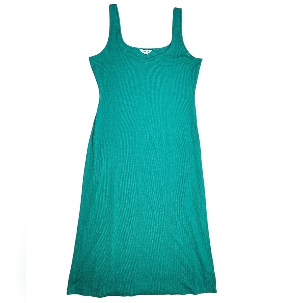 BODEN Green Sleeveless Midi Ribbed Dress Womens 16-18 R
